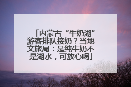 内蒙古“牛奶湖”游客排队接奶？当地文旅局：是纯牛奶不是湖水，可放心喝